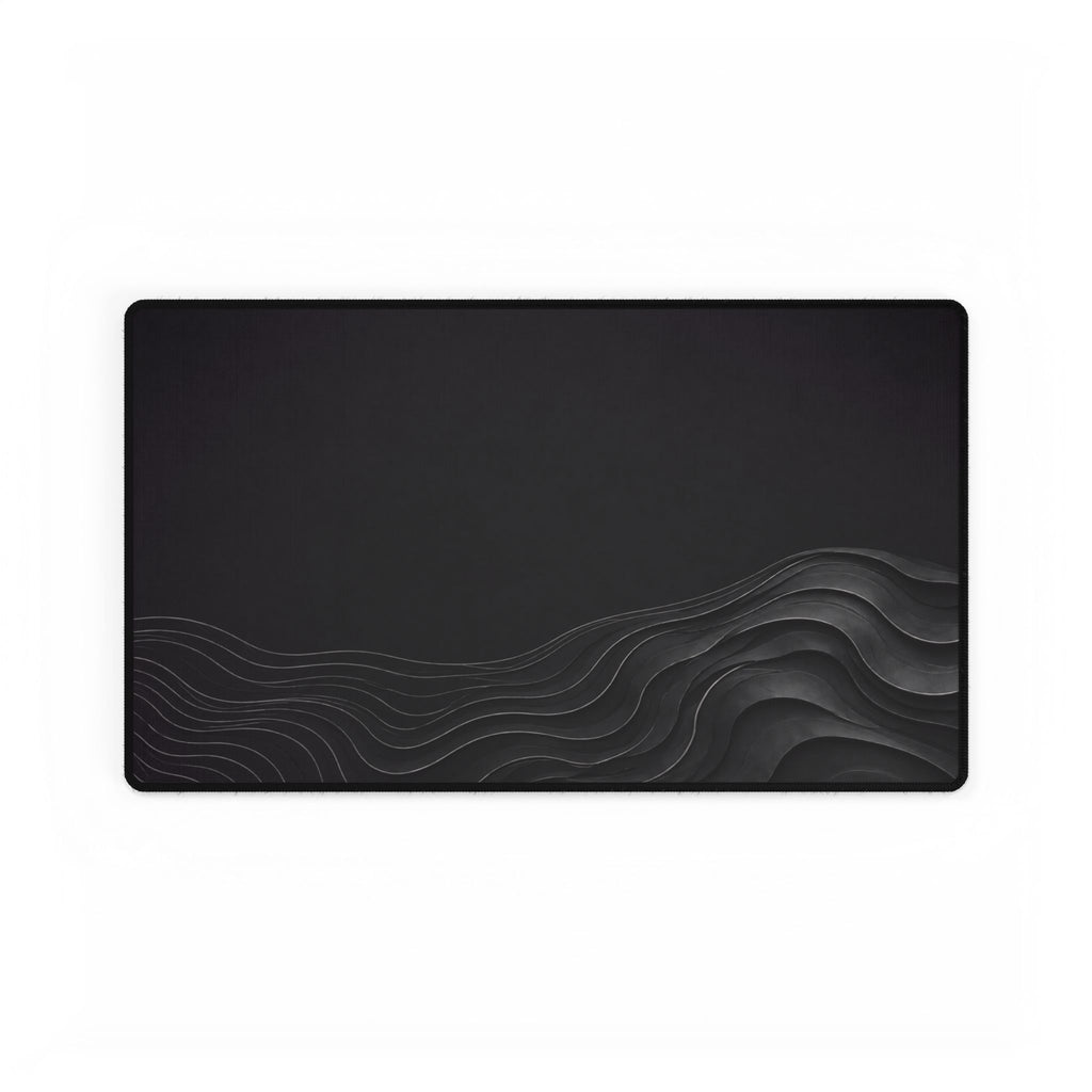Printify preview: Graphite Evolution desk mat, 23.6 × 13.8 inches, flat on a white background.