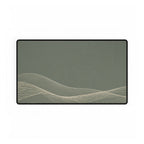 Printify preview: Sage Interference desk mat, 23.6 × 13.8 inches, flat on a white background.