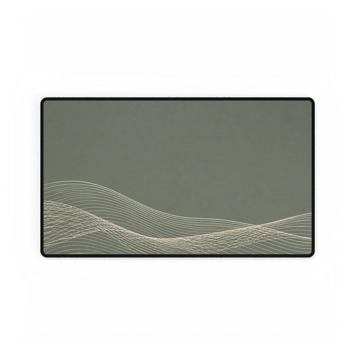 Printify preview: Sage Interference desk mat, 23.6 × 13.8 inches, flat on a white background.