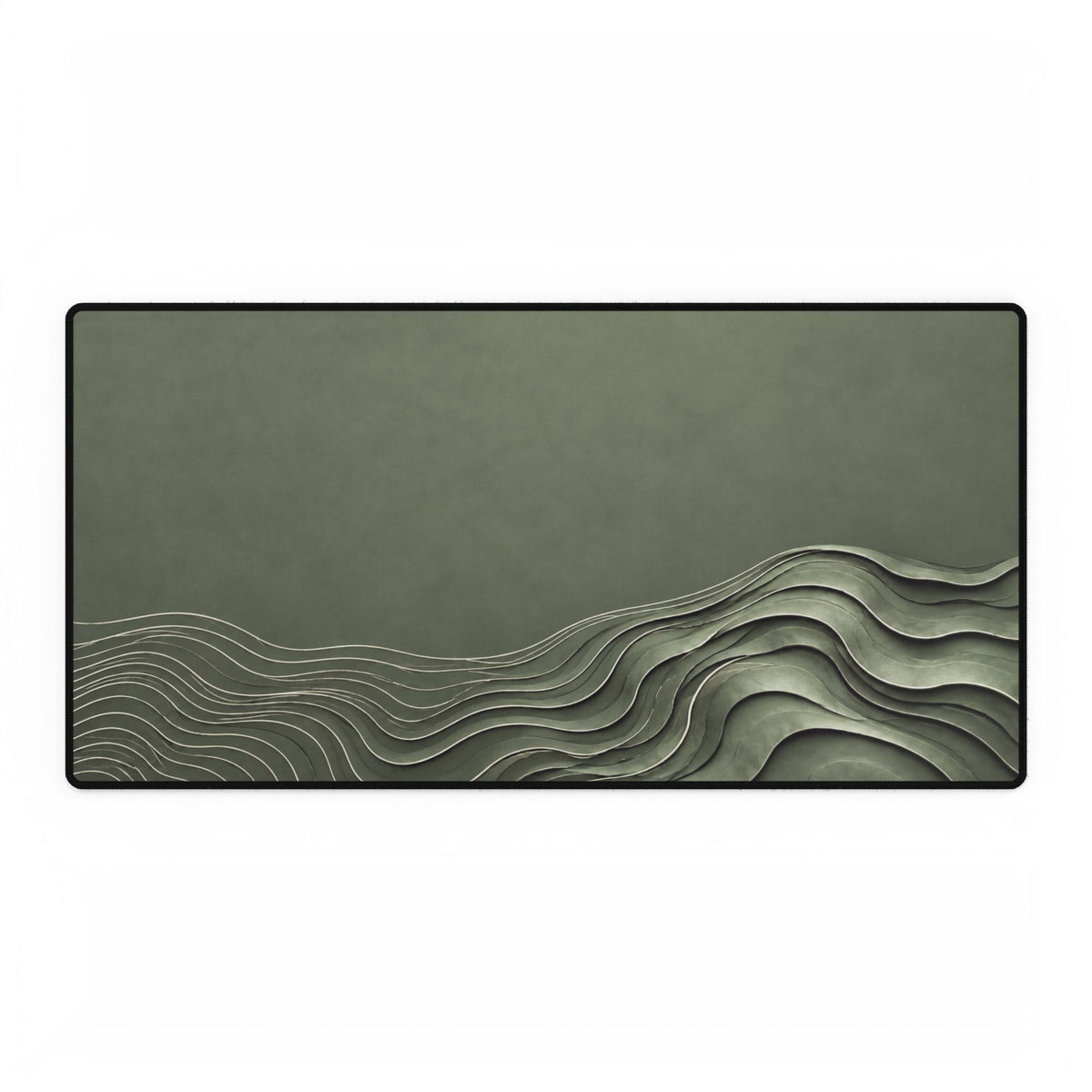 Printify preview: Sage Evolution desk mat, 31.5 × 15.5 inches, flat on a white background.