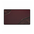 Printify preview: Burgundy Cutaway desk mat, 23.6 × 13.8 inches, flat on a white background.