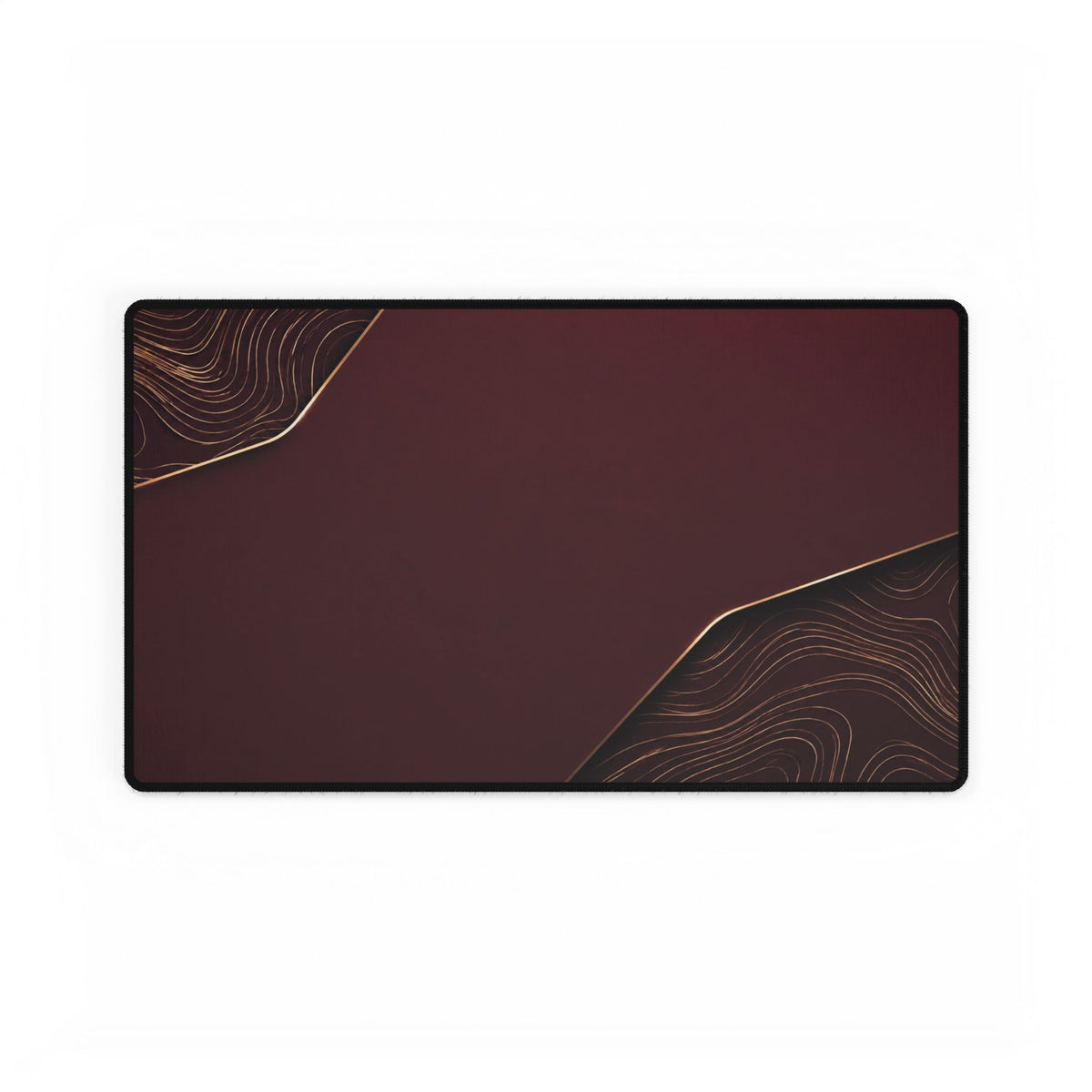 Printify preview: Burgundy Cutaway desk mat, 23.6 × 13.8 inches, flat on a white background.