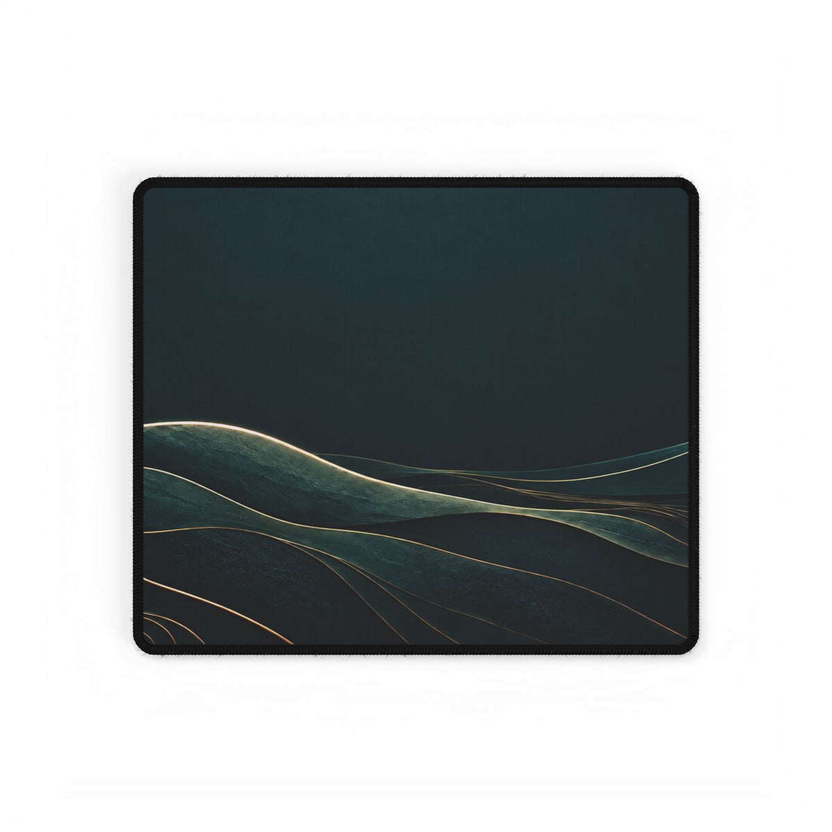 Printify preview: Teal Horizon desk mat, 14.4 × 12.1 inches, flat on a white background.
