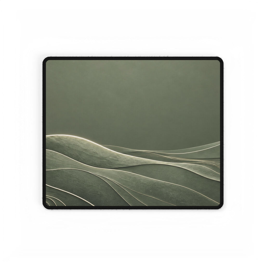 Printify preview: Sage Horizon desk mat, 14.4 × 12.1 inches, flat on a white background.