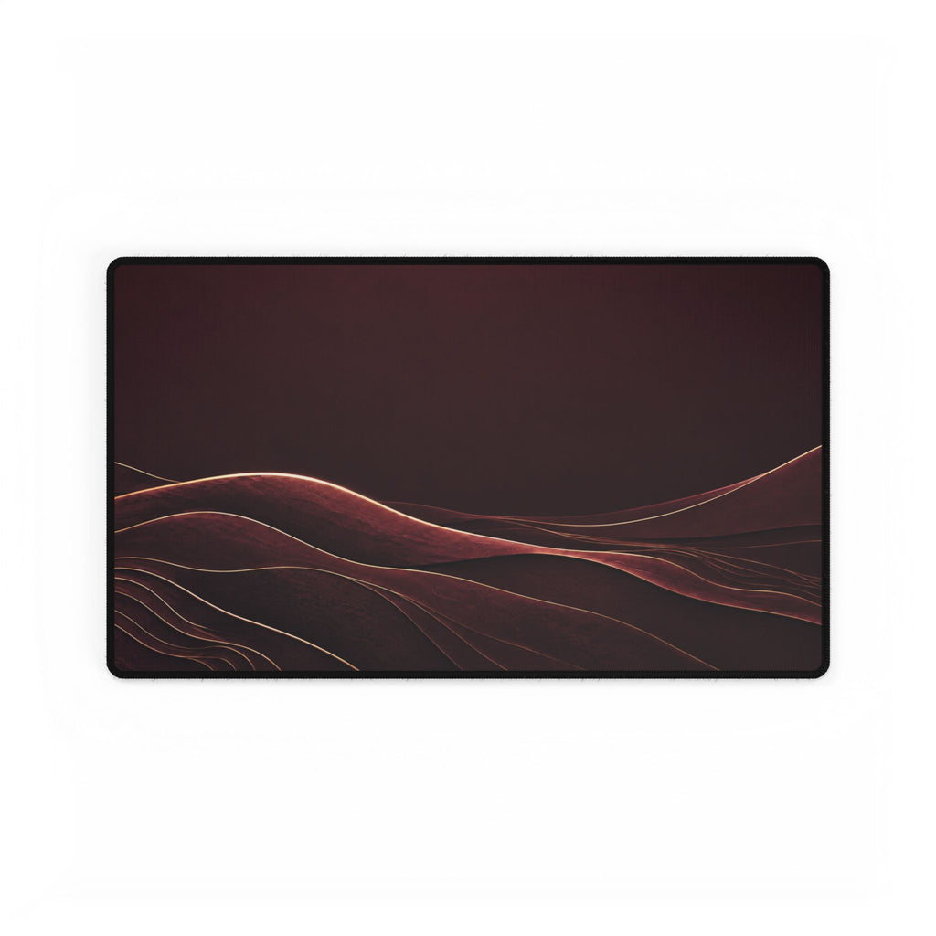 Printify preview: Burgundy Horizon desk mat, 23.6 × 13.8 inches, flat on a white background.