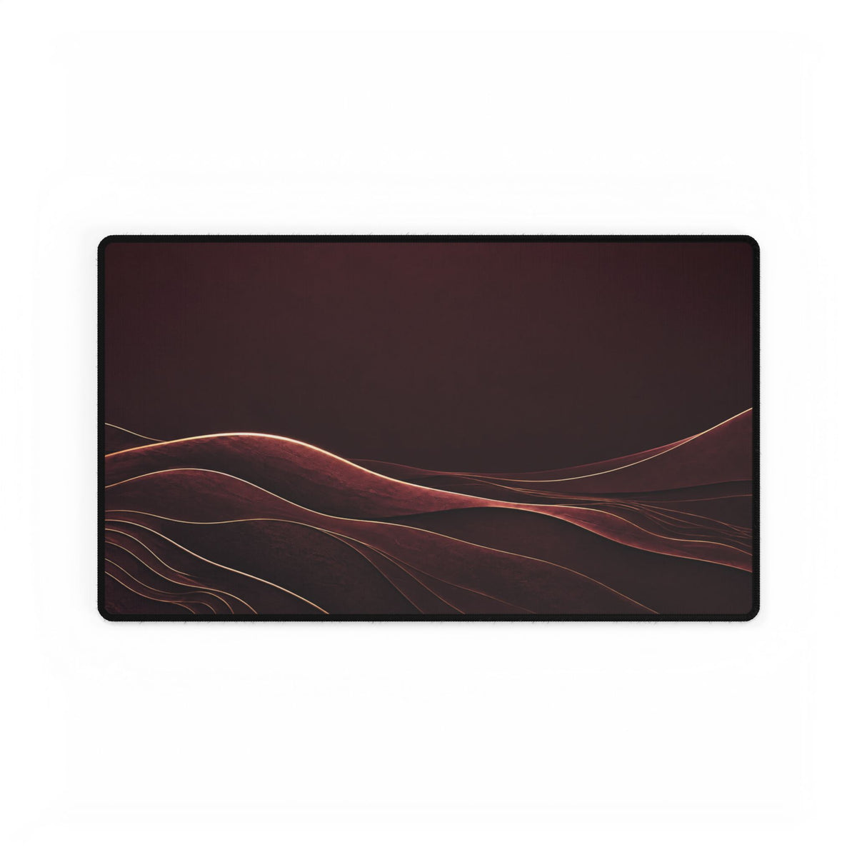 Printify preview: Burgundy Horizon desk mat, 23.6 × 13.8 inches, flat on a white background.