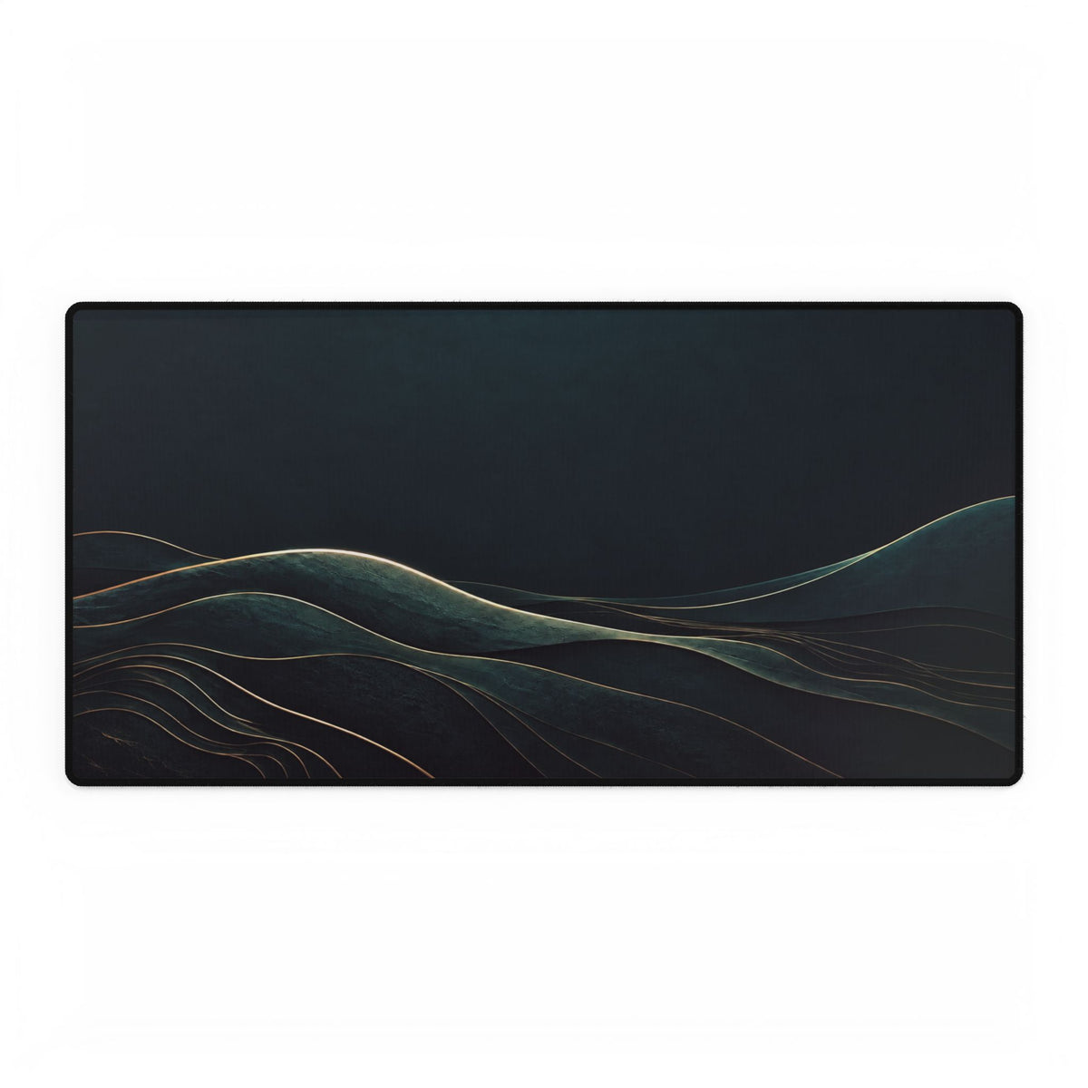 Printify preview: Teal Horizon desk mat, 31.5 × 15.5 inches, flat on a white background.