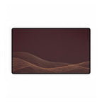Printify preview: Burgundy Interference desk mat, 23.6 × 13.8 inches, flat on a white background.