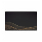 Printify preview: Obsidian Interference desk mat, 23.6 × 13.8 inches, flat on a white background.