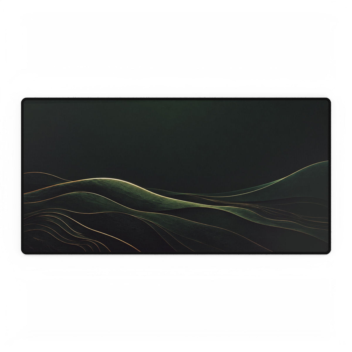 Printify preview: Forest Horizon desk mat, 31.5 × 15.5 inches, flat on a white background.