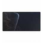 Printify preview: Navy Optic desk mat, 31.5 × 15.5 inches, flat on a white background.