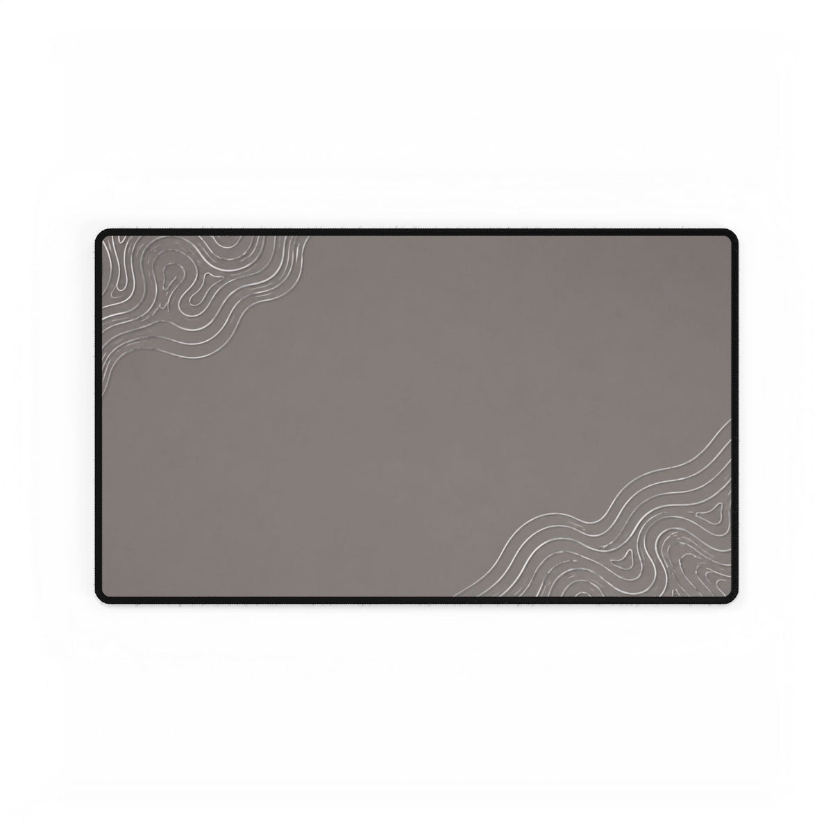 Minimal Stone Grey desk mat in a medium rectangular format, shown flat on a white background.