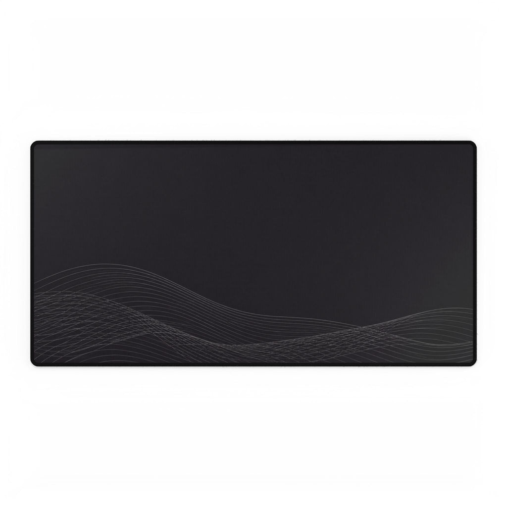 Printify preview: Graphite Interference desk mat, 31.5 × 15.5 inches, flat on a white background.