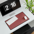 Printify preview: Minimal Rose Clay, 14.4 × 12.1 inches, angled desk view with keyboard and mouse.
