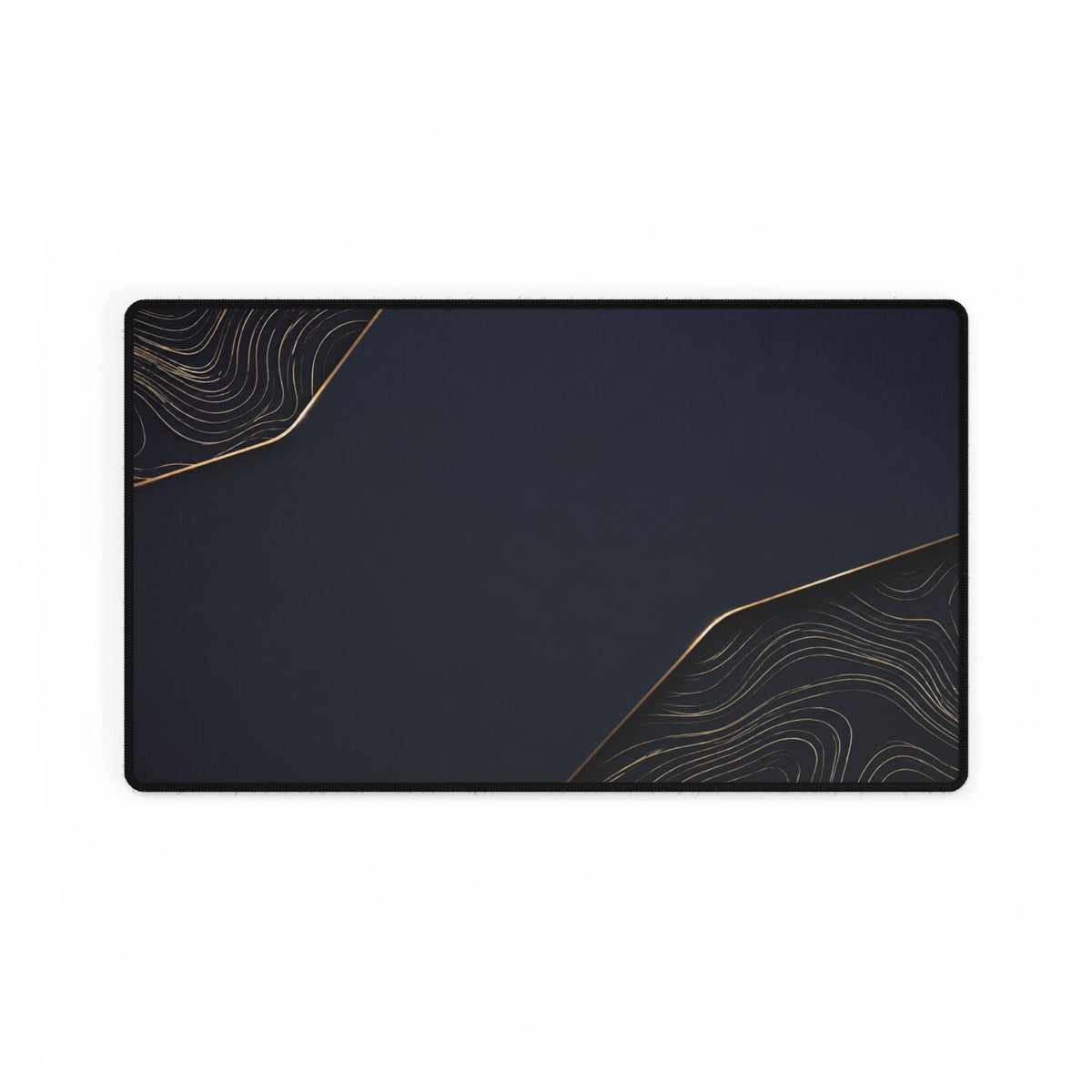 Printify preview: Navy Cutaway desk mat, 23.6 × 13.8 inches, flat on a white background.