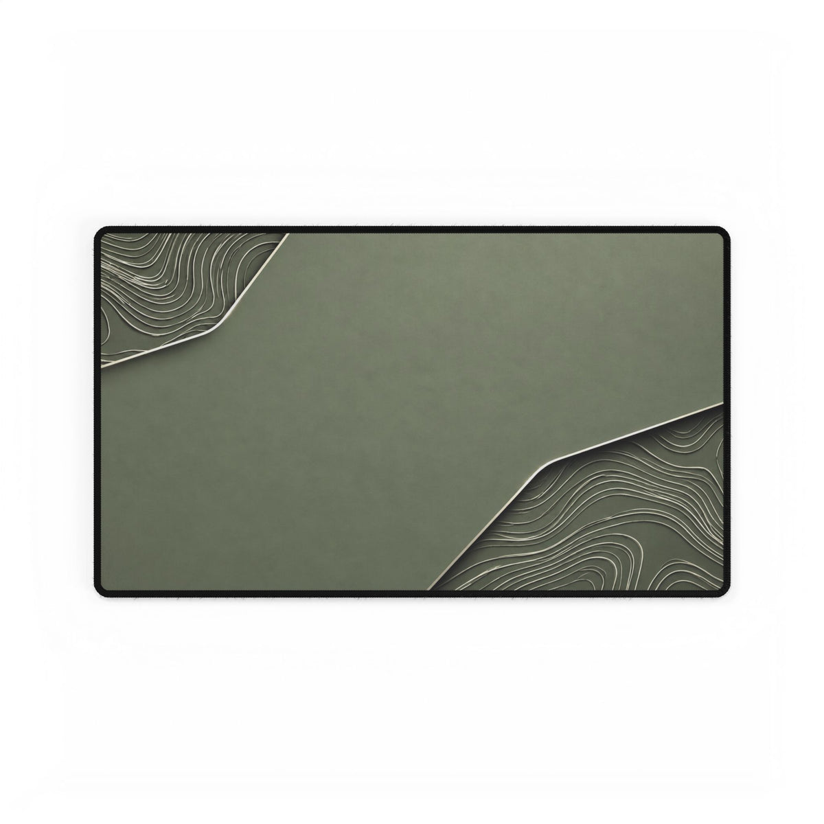 Printify preview: Sage Cutaway desk mat, 23.6 × 13.8 inches, flat on a white background.