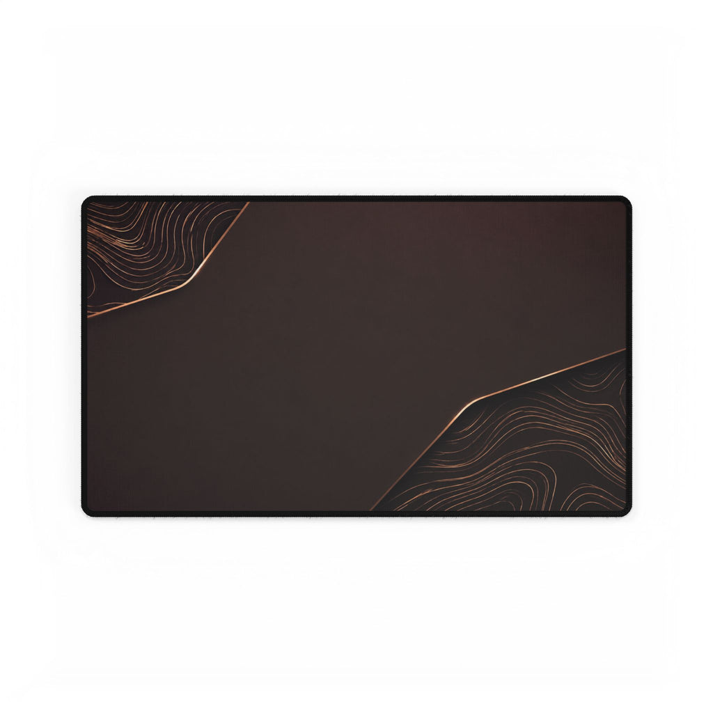 Printify preview: Espresso Cutaway desk mat, 23.6 × 13.8 inches, flat on a white background.