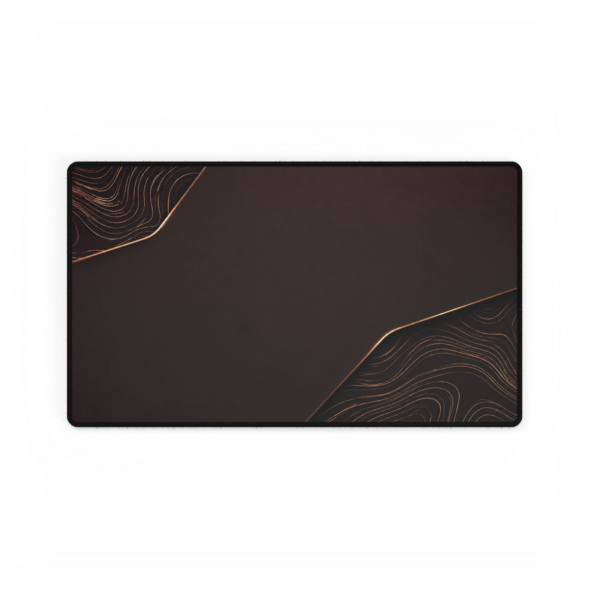 Printify preview: Espresso Cutaway desk mat, 23.6 × 13.8 inches, flat on a white background.