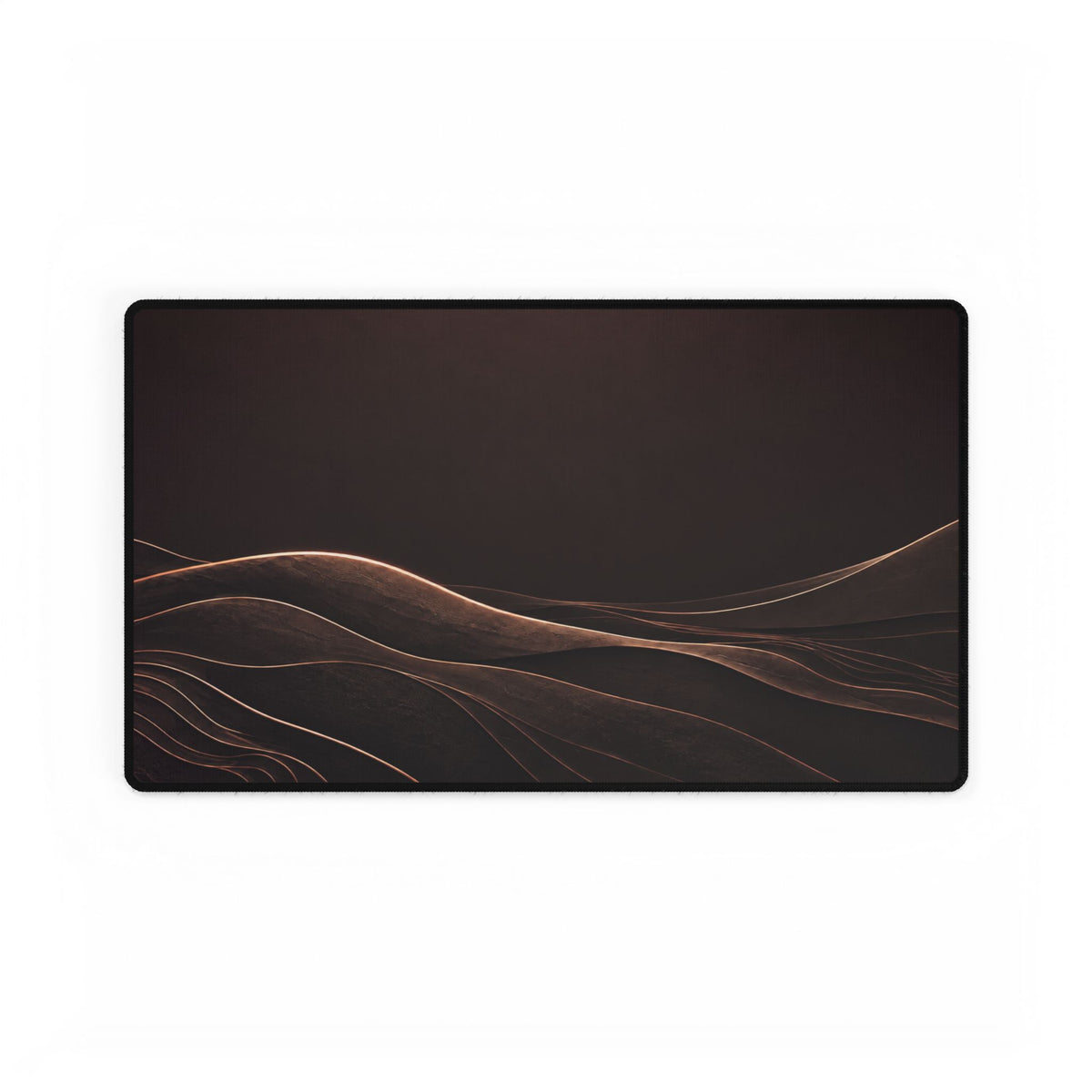 Printify preview: Espresso Horizon desk mat, 23.6 × 13.8 inches, flat on a white background.
