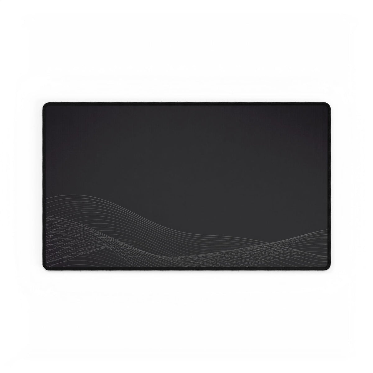 Printify preview: Graphite Interference desk mat, 23.6 × 13.8 inches, flat on a white background.