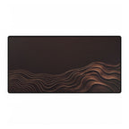 Printify preview: Espresso Evolution desk mat, 31.5 × 15.5 inches, flat on a white background.